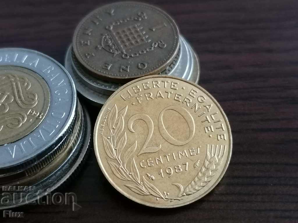 Coin - France - 20 centimes 1987