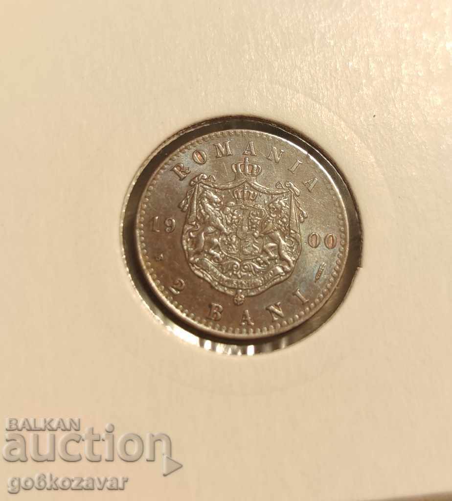 Moneda Romania 2 bai 1900 pentru colectie! UNC