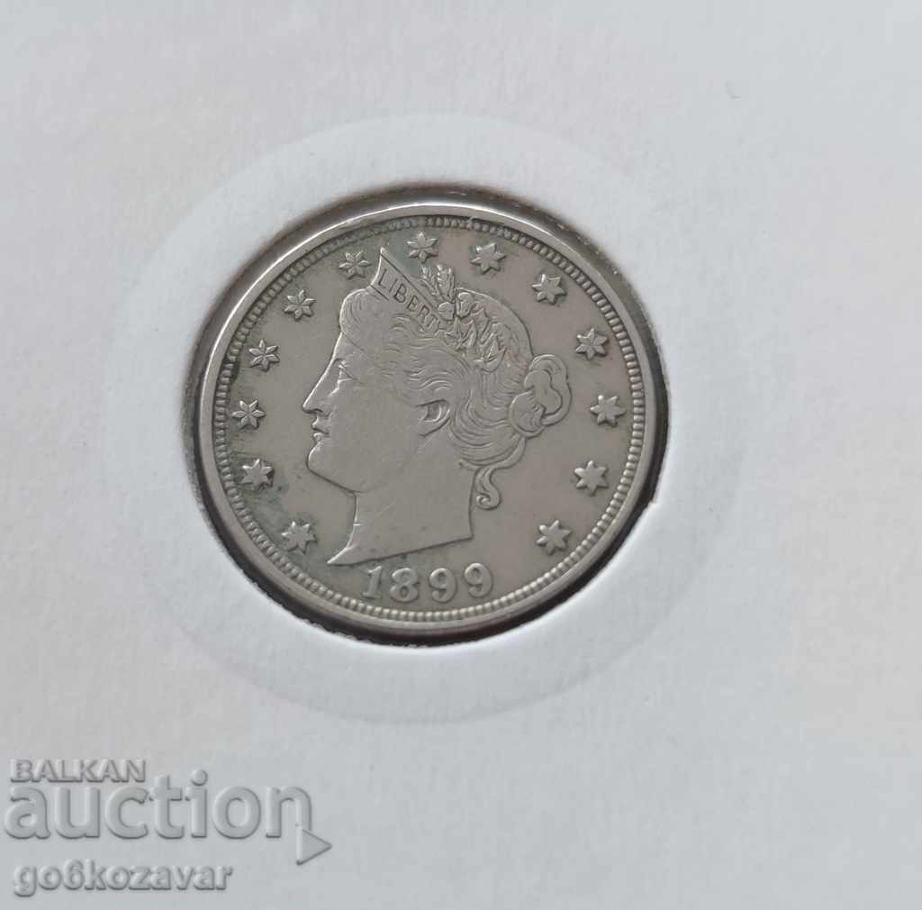 United States 5 cents 1899 Coin for collection! with price 29.00 BGN | € 14.83 United States 5 cents 1899 Coin for collection! with price 29.00 BGN | € 14.83