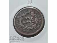 Statele Unite ale Americii 1 cent 1841 Rar pentru colecție! Rar!