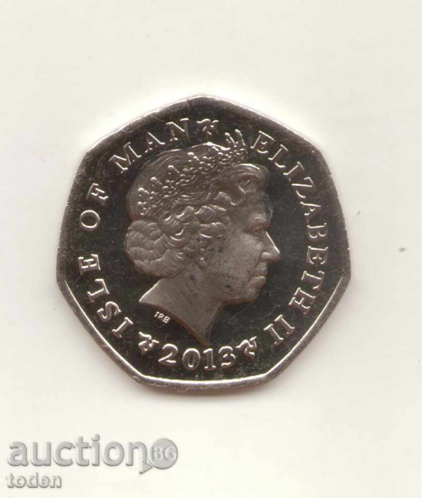 ++ Isle of Man-50 Pence-2013PM-KM # 1258-Elizabeth II 4th with price 7.00 BGN | € 3.58 ++ Isle of Man-50 Pence-2013PM-KM # 1258-Elizabeth II 4th with price 7.00 BGN | € 3.58
