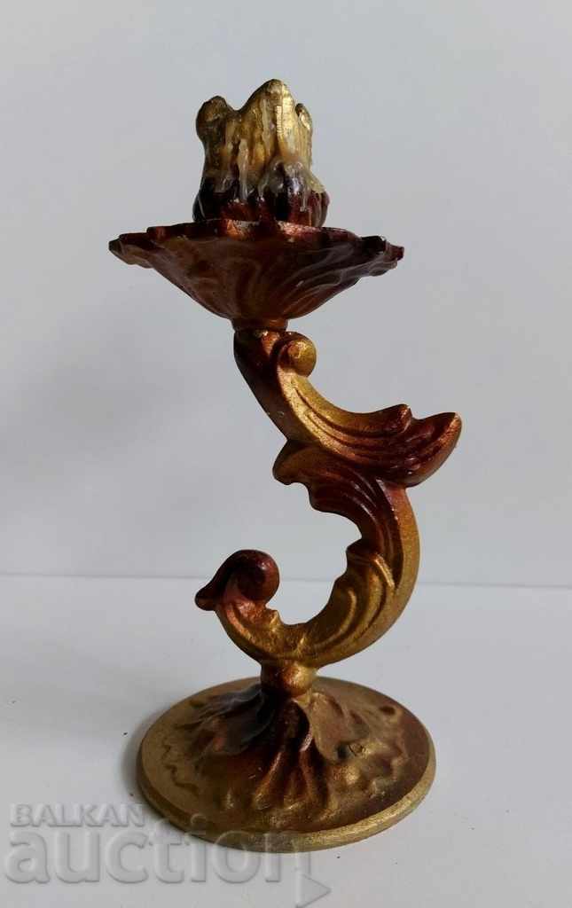 SOC FIGURAL METAL CANDLEHOLDER CANDLE WAX CANDLES
