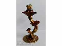 SOC FIGURAL METAL CANDLEHOLDER CANDLE WAX CANDLES