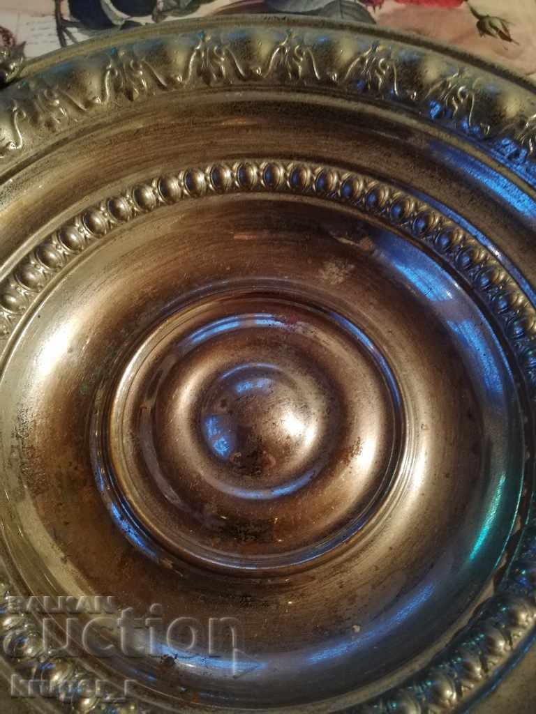 Auction  Antique metal fruit bowl