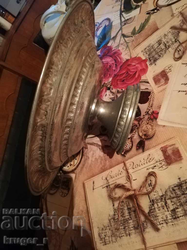 Antique metal fruit bowl - 7