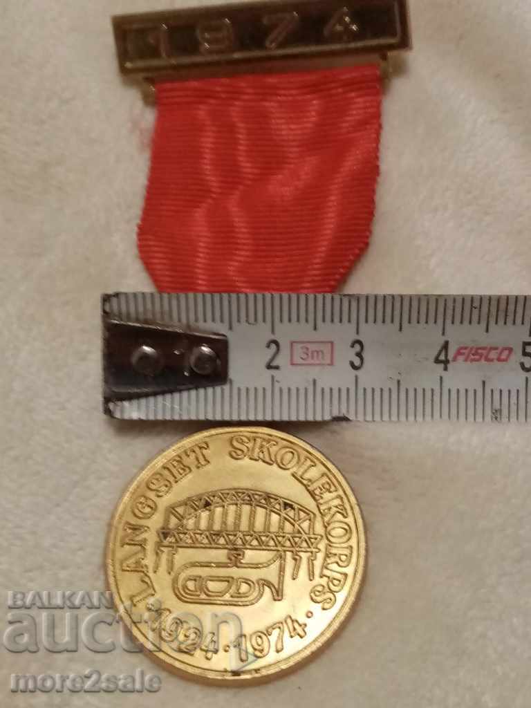 Medal, ORDER LANGSET SKOLEKORPS 1974 NORWAY - 7 Medal, ORDER LANGSET SKOLEKORPS 1974 NORWAY - 7