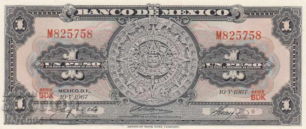 1 peso 1967, Mexico