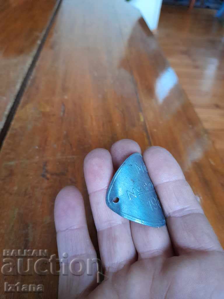 Auction Old license plate, bicycle number, wheel Auction Old license plate, bicycle number, wheel