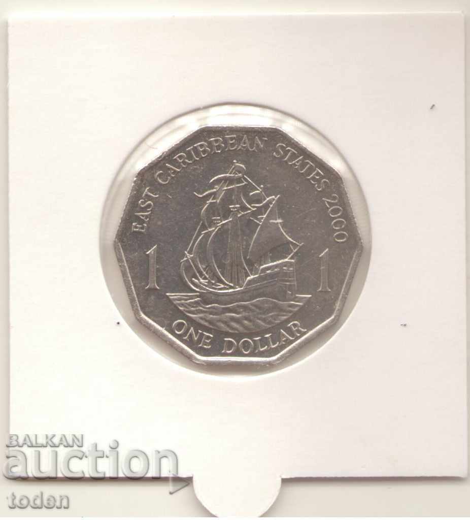 - Eastern Caribbean States-1 Dollar-2000-KM# 20 - Eastern Caribbean States-1 Dollar-2000-KM# 20