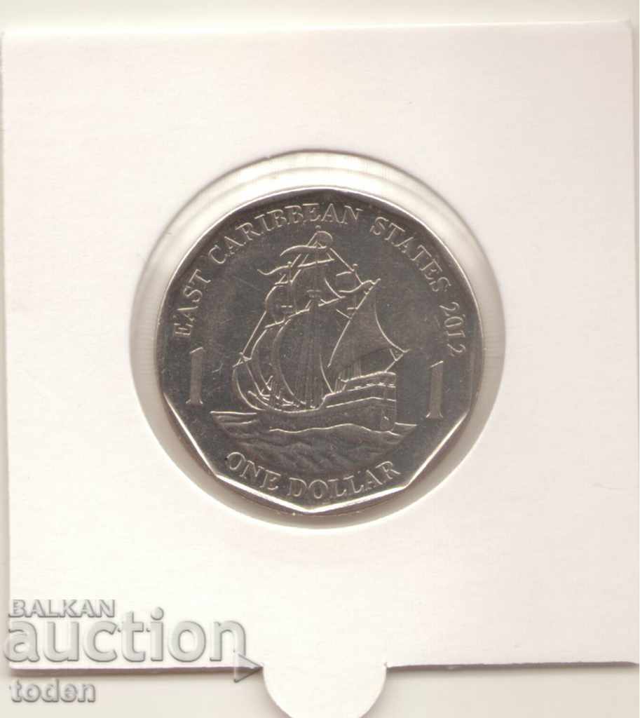 - Eastern Caribbean States-1 Dollar-2012-KM# 39a - Eastern Caribbean States-1 Dollar-2012-KM# 39a