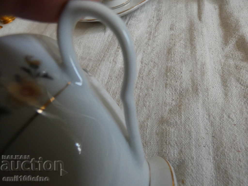 Auction  Tea set 5 cups china China beautiful floral decoration