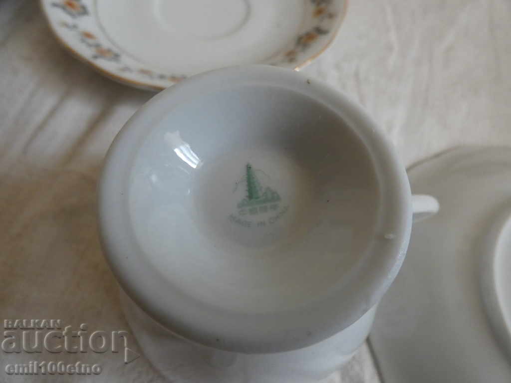 Tea set 5 cups china China beautiful floral decoration - 5