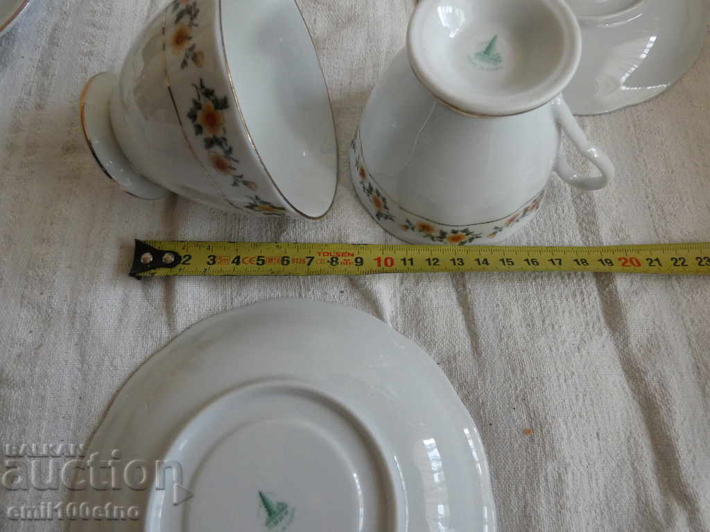 Tea set 5 cups china China beautiful floral decoration - 7