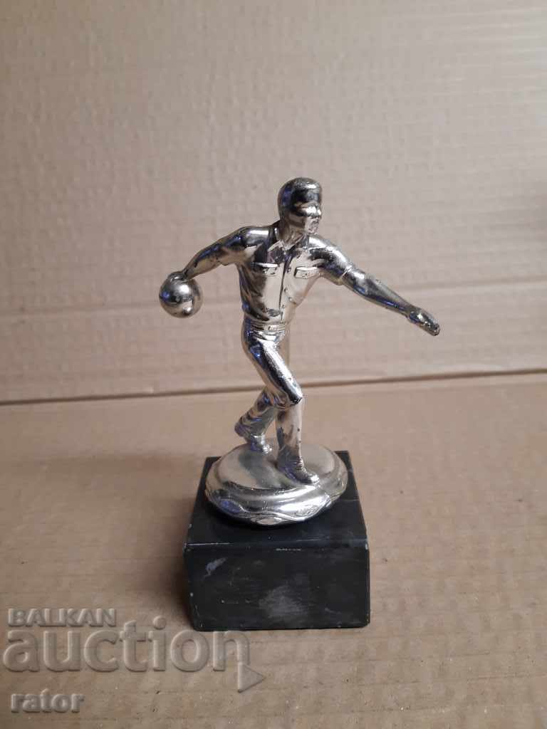 Old sports cup - bowling, Germany. Figurine