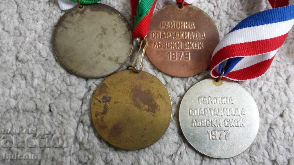 LOT of 4 SPMS MEDALS DKMS / SPARTAKIADA 1967-1979 - 6 LOT of 4 SPMS MEDALS DKMS / SPARTAKIADA 1967-1979 - 6