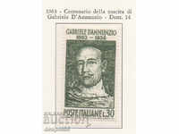 1963. Italia. 100 de ani de la nașterea lui d'Annunzio.