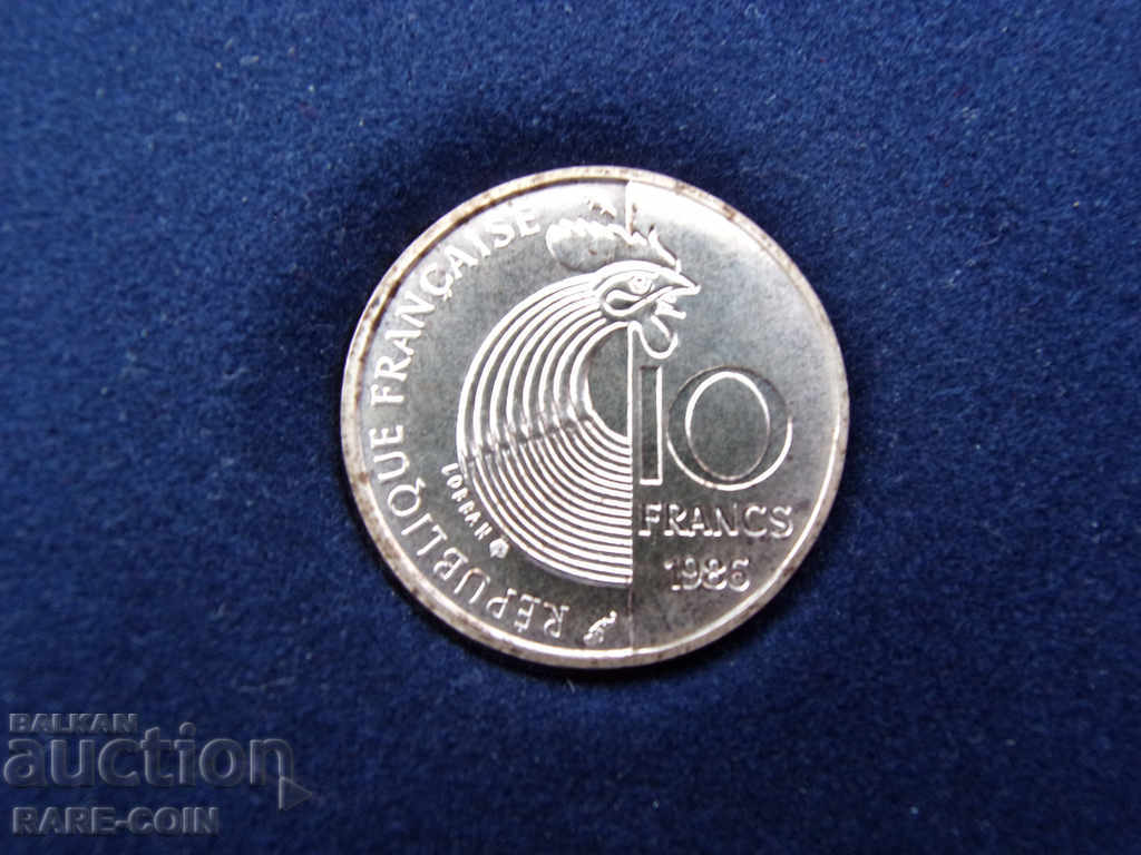 RS (36) Franța-10 franci1986-Robert Schumann-mat-lucius-argint cu preț € 15.34 | 30.00 BGN