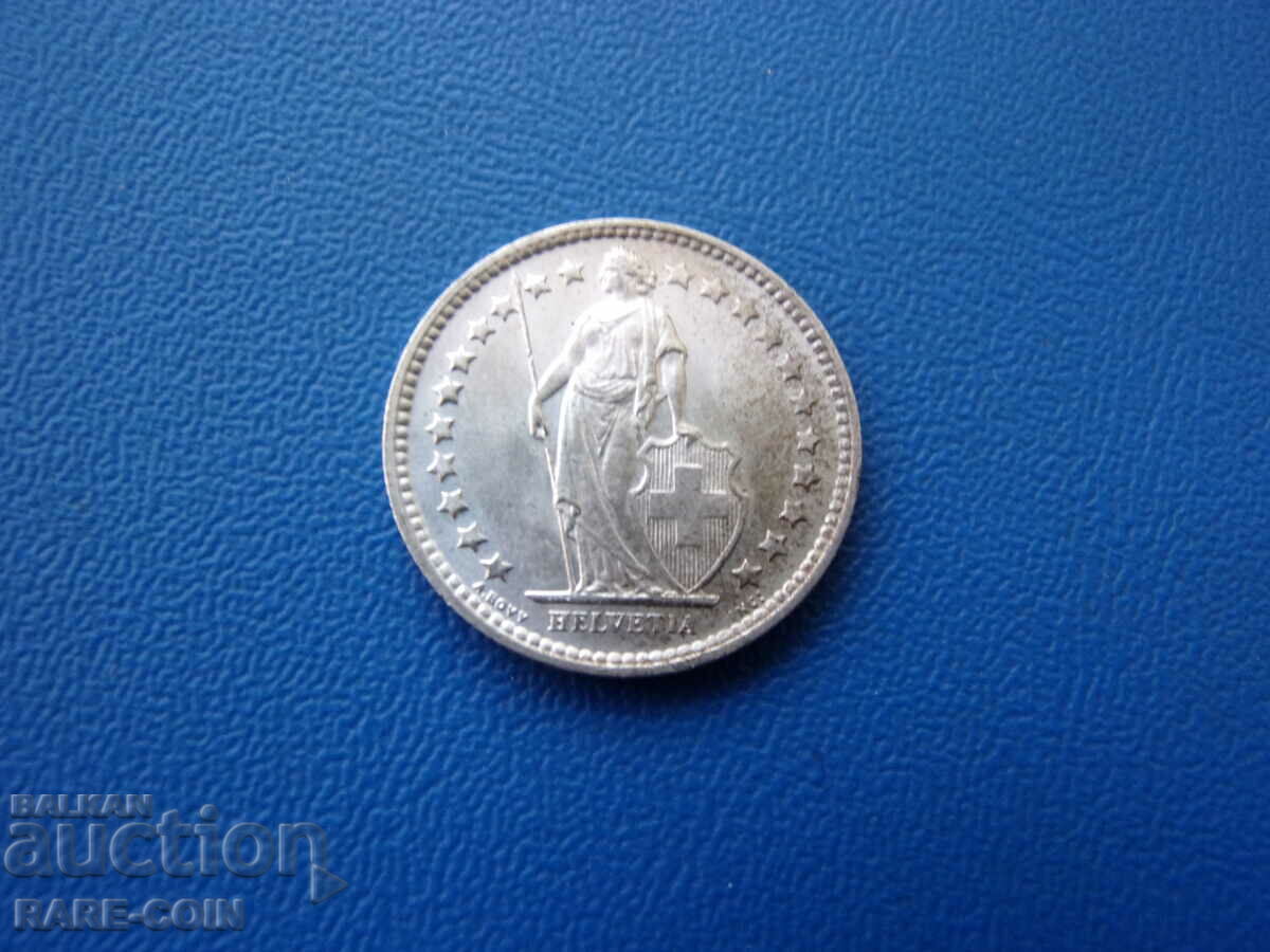 RS(36) Elveția ½ Franc 1962 UNC cu preț € 7.67 | 15.00 BGN