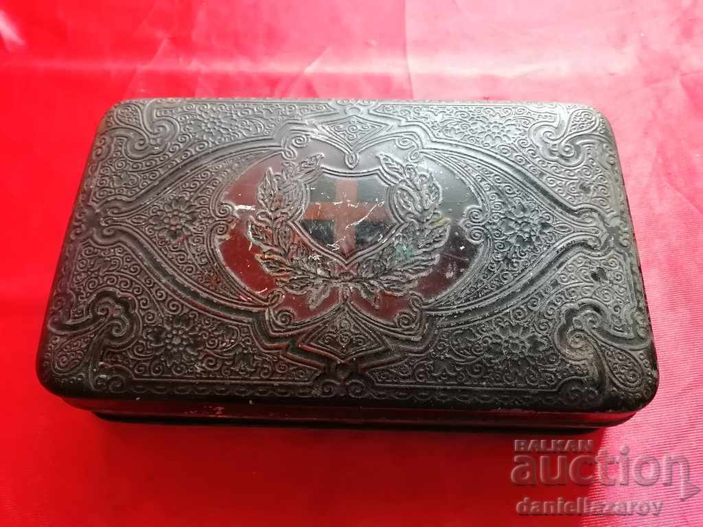 1896 Old German Tinplate, Metal Box