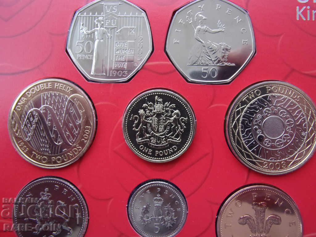 Licitație RS (37) Marea Britanie-SET 2003 cu 10 monede.BZC