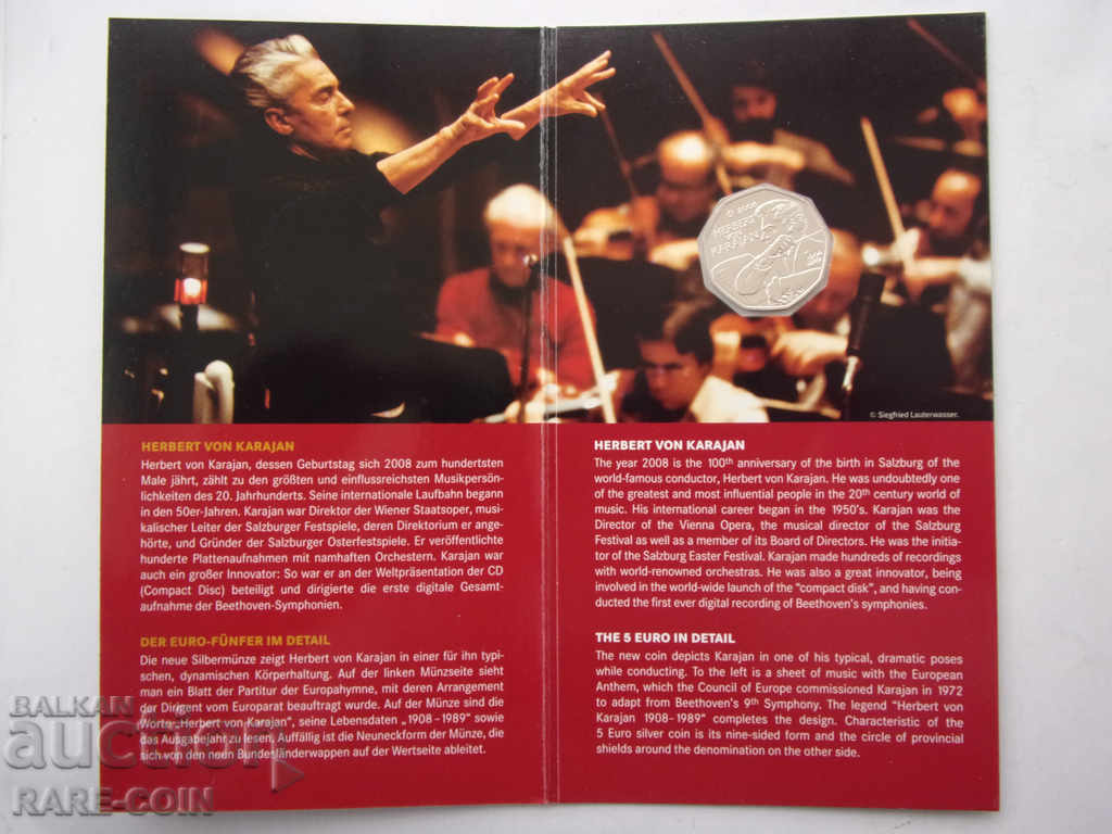 RS (37) Austria-Jubileu-5 euro 2008-tir mic si argint cu preț € 23.01 | 45.00 BGN
