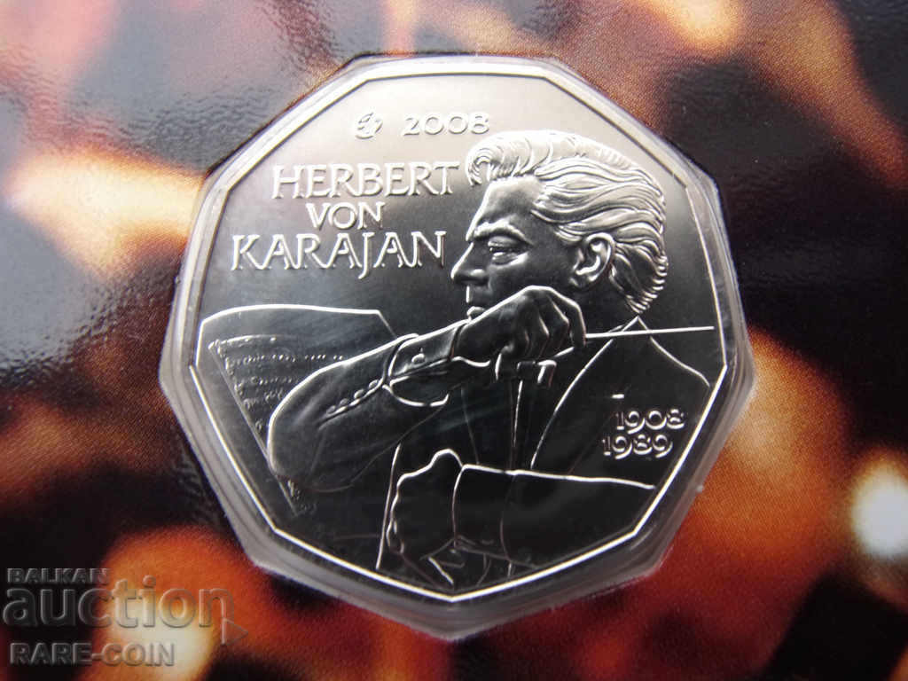 Licitație RS (37) Austria-Jubileu-5 euro 2008-tir mic si argint