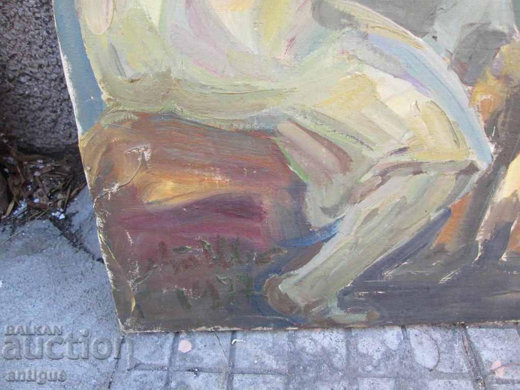 TWO-SIDED PAINTING HAYDUTI ATANAS IVANCHEV SIGNED with price 1000.00 BGN | € 511.29 TWO-SIDED PAINTING HAYDUTI ATANAS IVANCHEV SIGNED with price 1000.00 BGN | € 511.29