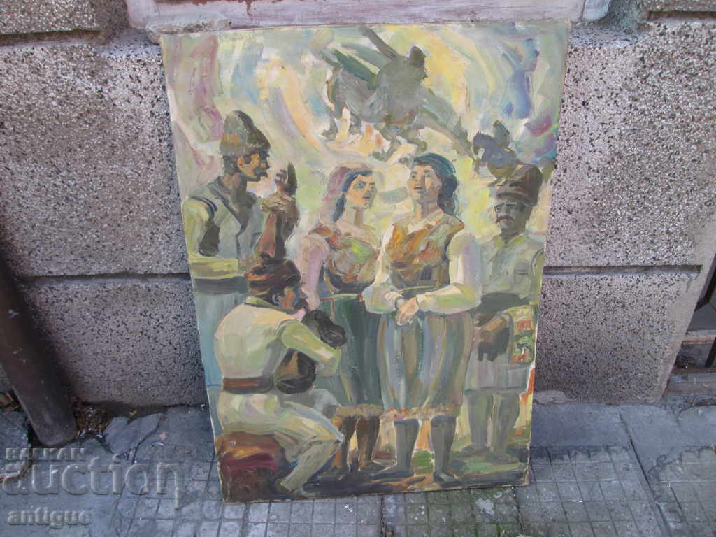 TWO-SIDED PAINTING HAYDUTI ATANAS IVANCHEV SIGNED - 6 TWO-SIDED PAINTING HAYDUTI ATANAS IVANCHEV SIGNED - 6