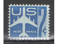 1958. Η.Π.Α. Αεριωθούμενο αεροπλάνο - στυλιζαρισμένη εικόνα.