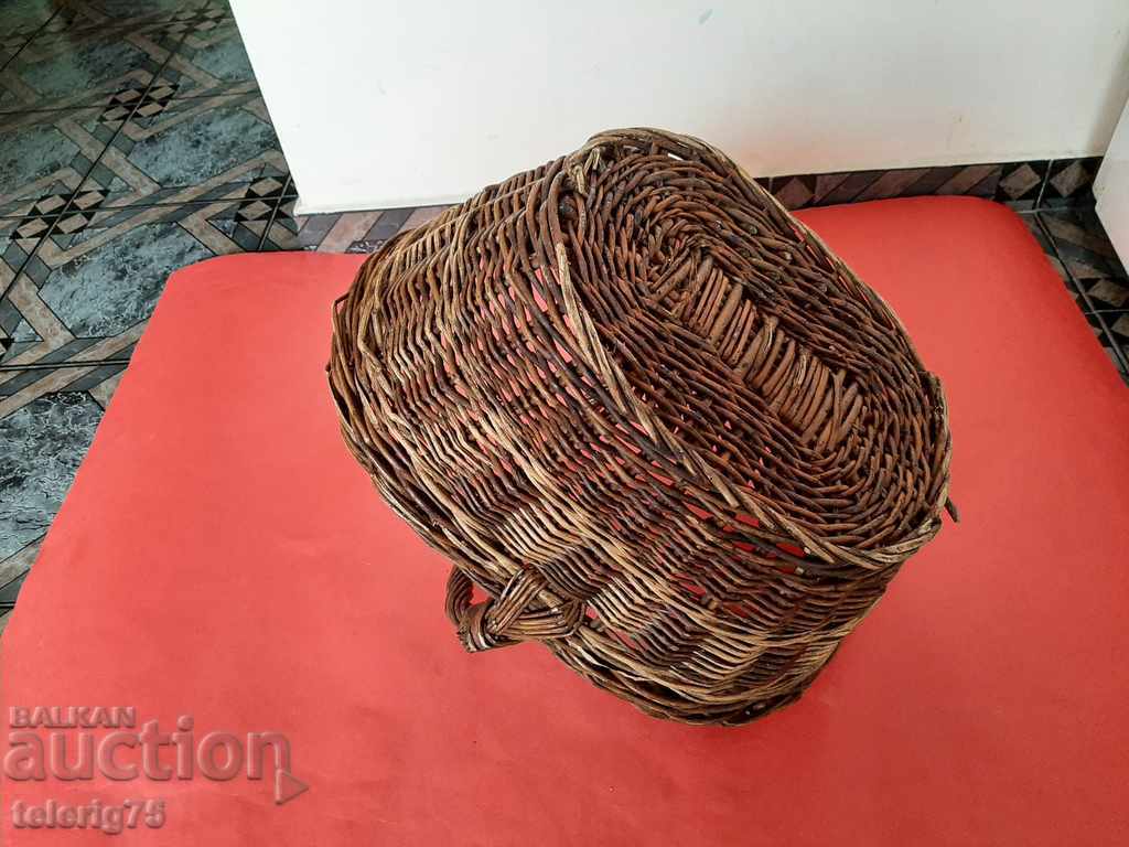 Old Retro Wicker / Willow Wooden Basket from the 1960s - 7 Old Retro Wicker / Willow Wooden Basket from the 1960s - 7