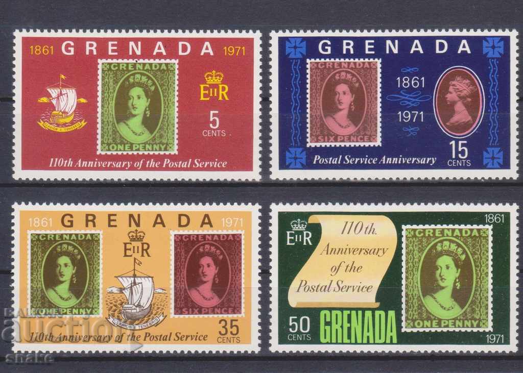 Grenada 1971 - 110 ani de serviciu postal