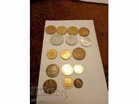 LOT OF COINS - ITALY / BULGARIA - 16 pcs. - BGN 2.50