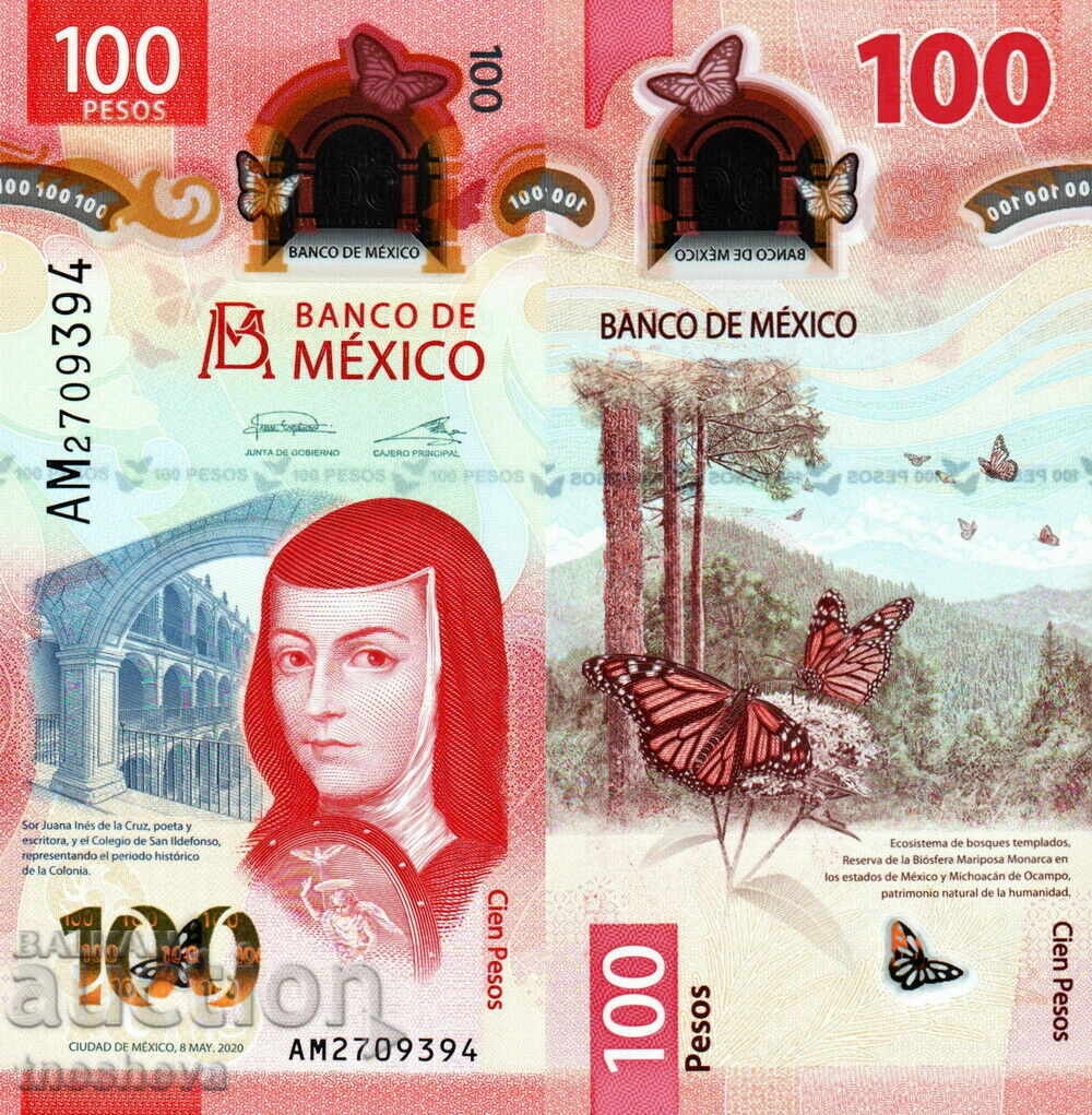 MEXICO 100 PESO 2021-UNC-POLYMER