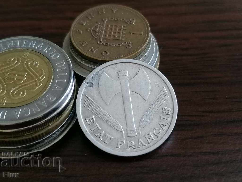 Coin - France - 1 franc (German occupation) 1942 with price 2.50 BGN | € 1.28