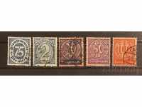 German Empire / Reich 1922 Official stamps Stigma