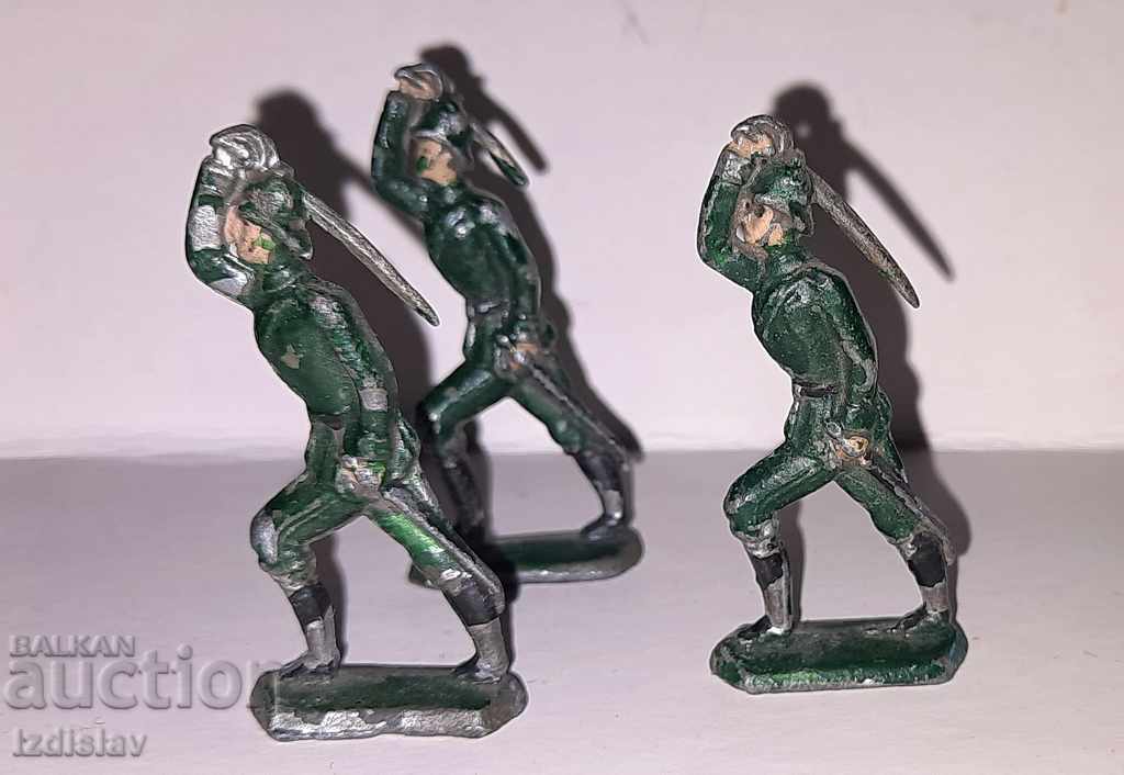 Old original lead figurines of German soldiers