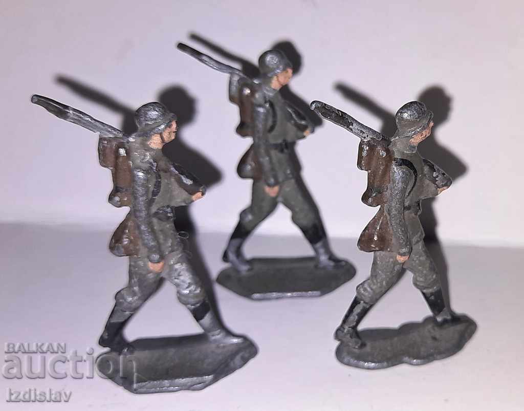 Παράδοση Παλιά αυθεντικά μολυβένια ειδώλια Γερμανών στρατιωτών