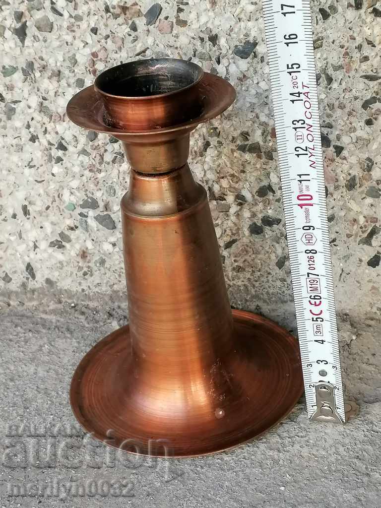 Old copper candlestick art deco copper lamp candle - 6 Old copper candlestick art deco copper lamp candle - 6