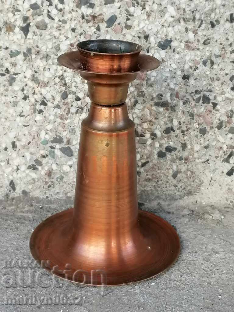 Old copper candlestick art deco copper lamp candle