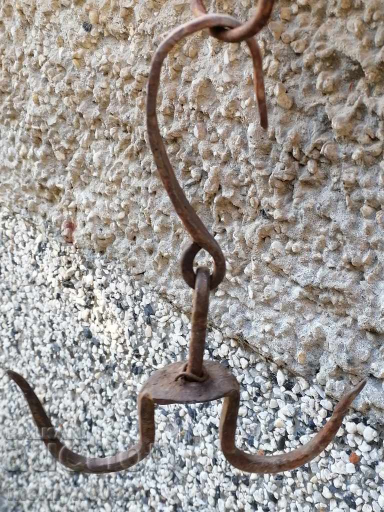 An old forged scraping hook, double twin with price 29.00 BGN | € 14.83 An old forged scraping hook, double twin with price 29.00 BGN | € 14.83