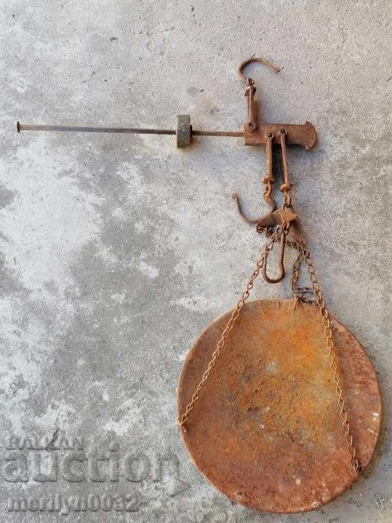 Old balance scales, scales, weights, weighing scales from the mid-20th century Old balance scales, scales, weights, weighing scales from the mid-20th century