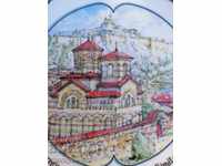 Vedere din farfurie Veliko Tarnovo St. Porțelan Dimitar Tsarevets