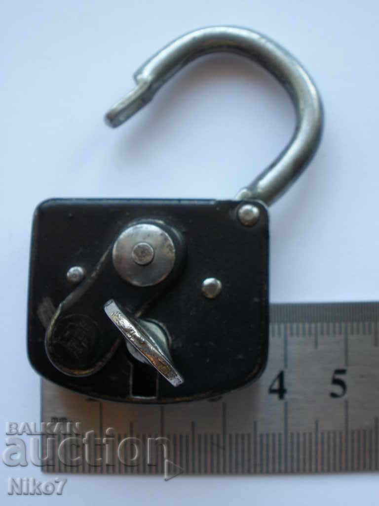 An old, German padlock with a key. - 6 An old, German padlock with a key. - 6