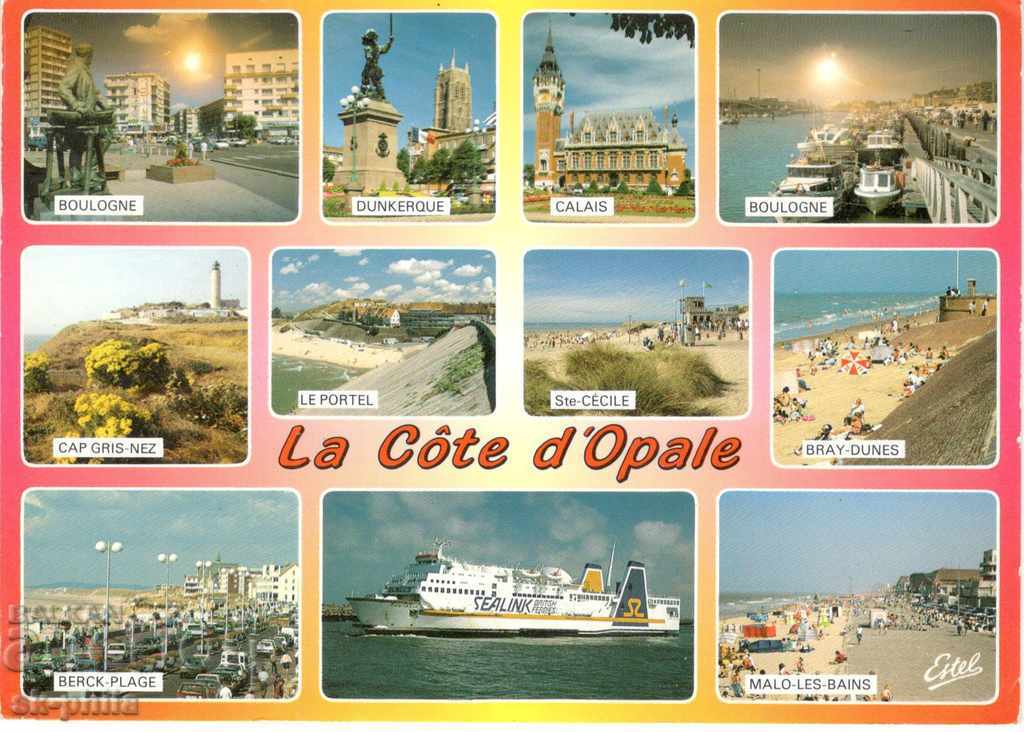 Пощенска картичка - Кораби - Опалния бряг, микс