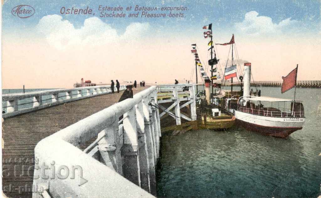 Καρτ ποστάλ - Πλοία - Οστάνδη, Λιμάνι