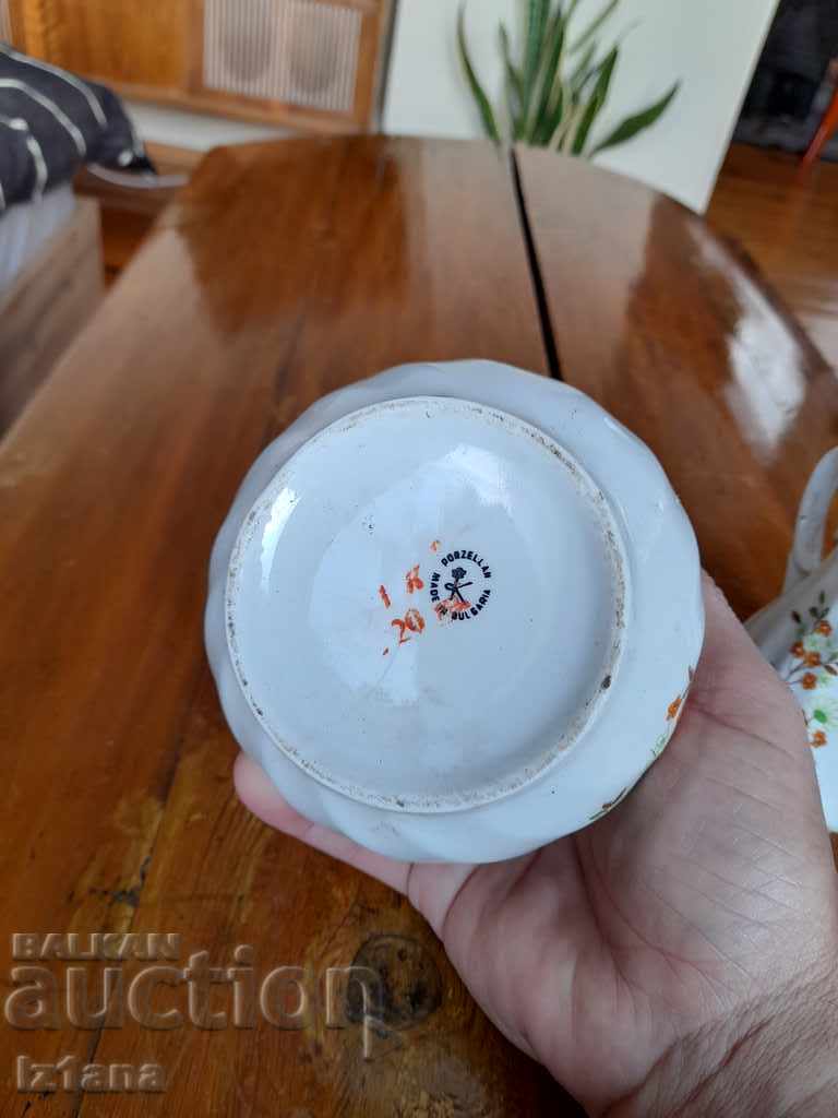 Old set of porcelain sugar bowl and jug - 5 Old set of porcelain sugar bowl and jug - 5