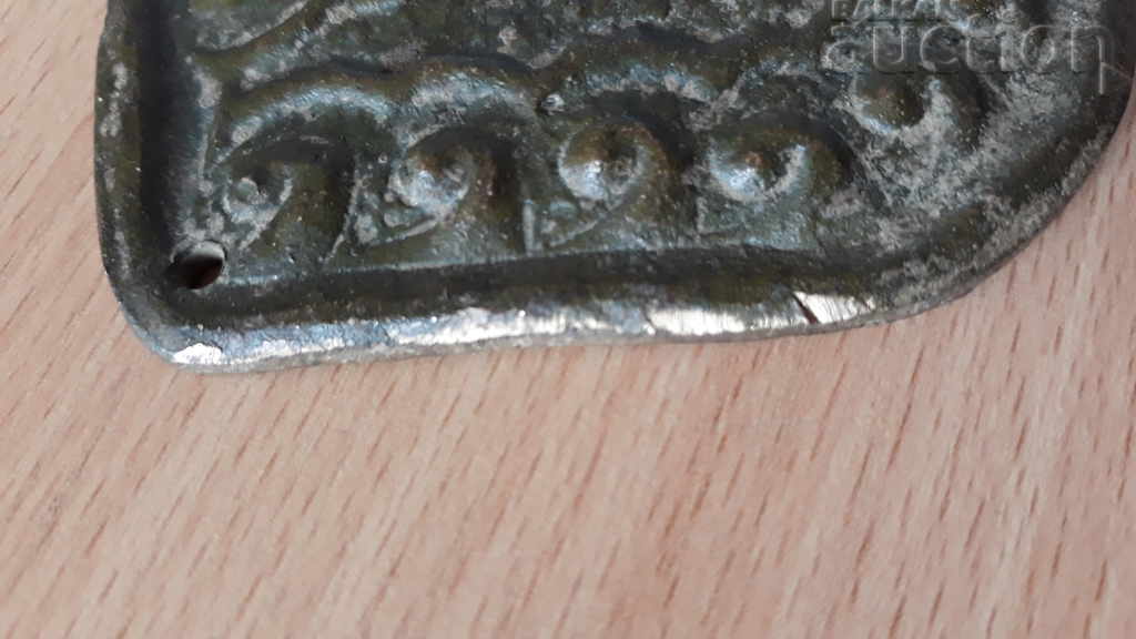 antique bronze buckle half applique - 6