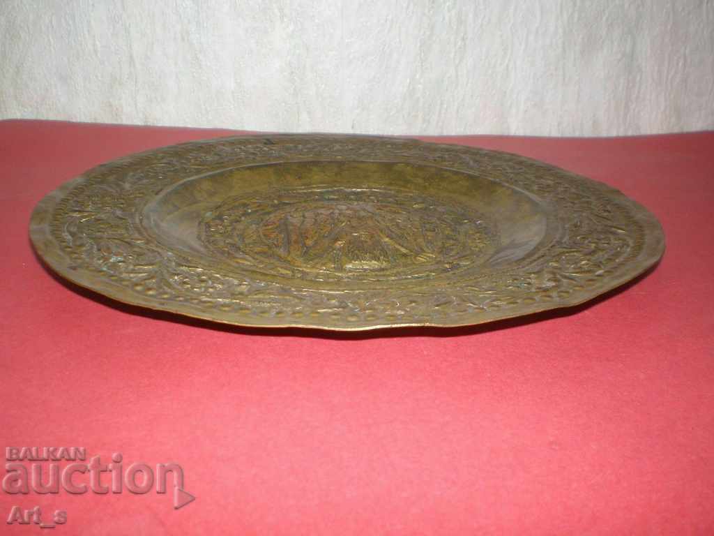 Unique handmade Greek copper plate from the 18th century - 7