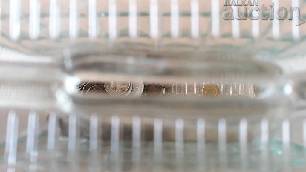 lot lot soc coins in a glass brick money box - 6