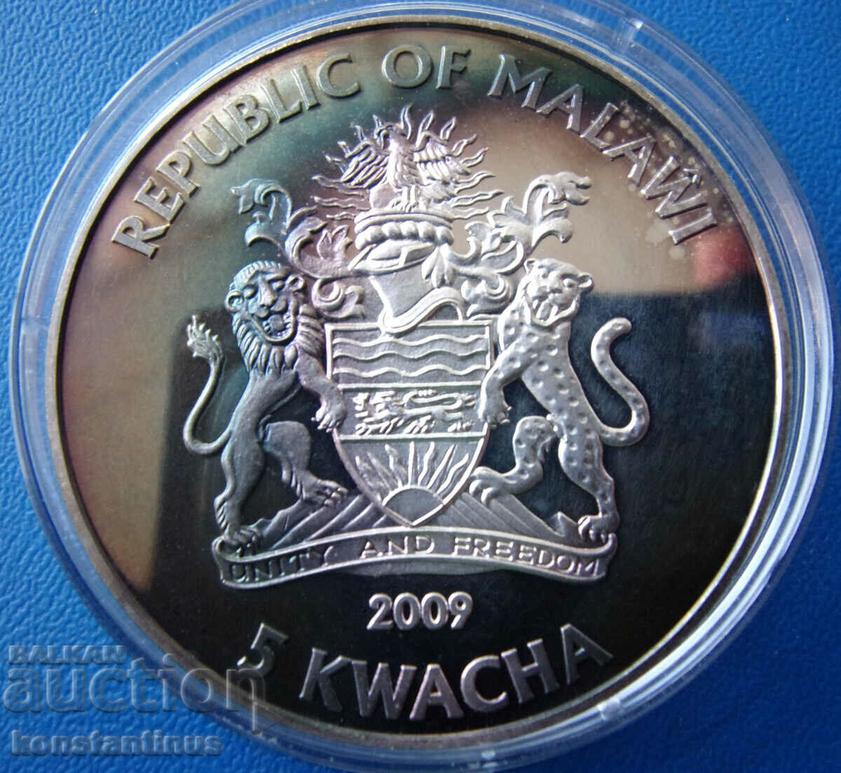 Малави  5  Квача  2009  UNC PROOF  Rare с цена € 63.91 | 125.00 лв.